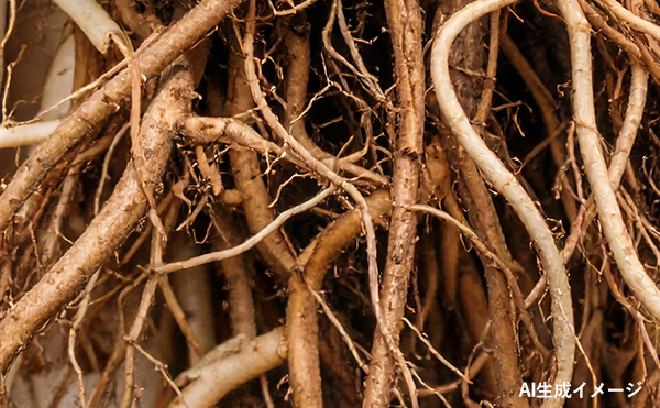 ヒキヨモギの根のイメージ